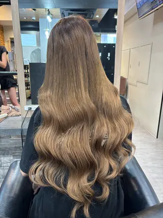 ロング エクステ/ハイトーン レイヤーHIROのヘアスタイル