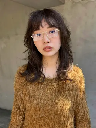 ミディアム カラー niina suzukiのヘアスタイル