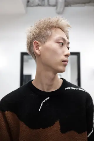 ショート カラー メンズ メンズ専門ブリー チカラー⚡️リュウジのヘアスタイル