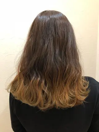 ミディアム カラー ヘアアレンジ IVY villa Suzu.のヘアスタイル