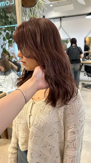 ミディアム カラー じゅわっと暖色カラー 🍊Moemiのヘアスタイル