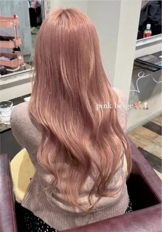 ロング カラー 暖色系/ブリーチ/ 豊橋/ノア𝜗𝜚のヘアスタイル