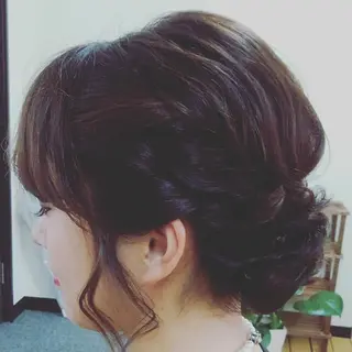 セミロング ヘアアレンジ Hair&Make  Delight*のヘアスタイル