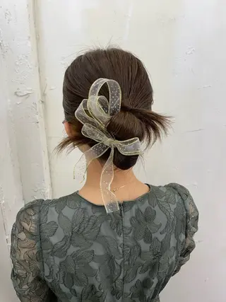 セミロング 𝙃𝘼𝙍𝙐🎀 韓国×エクステのヘアスタイル