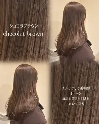 セミロング カラー ヘアアレンジ topstylist 🤎川辺晴加🤎のヘアスタイル