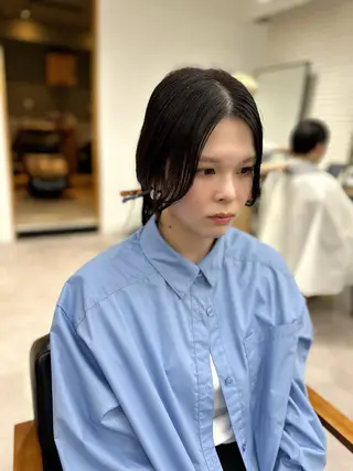 セミロング カラー パーマ ヘアアレンジ メンズ キッズ レイヤーカット 🌿透け感カラーのヘアスタイル
