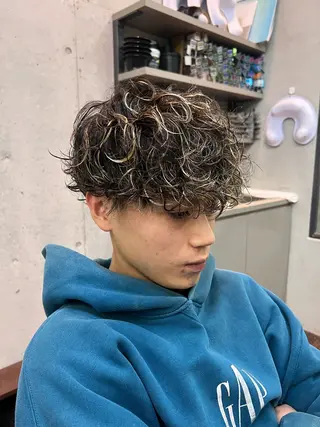 セミロング パーマ メンズ メンズ特化美容師 /たけしのヘアスタイル