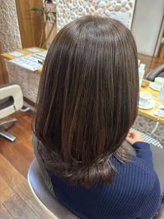 ミディアム よしかわ あいか/京都美容室のヘアスタイル
