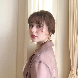 ミディアム カラー ヘアアレンジ 梅本 佳奈のヘアスタイル