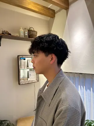 パーマ メンズ 柳川沙羅 🌿透明感カラーのヘアスタイル