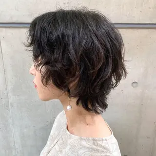 ショート パーマ 銀座No.1髪質改善 縮毛矯正/本木のヘアスタイル