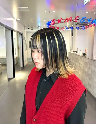 セミロング カラー 🌈艶髪ベージュ🌈 ユウトのヘアスタイル