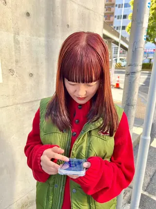 ロング カラー 中村 衣里のヘアスタイル
