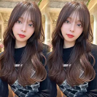 ロング カラー 水光艶カラー/ 艶ブリーチ/颯のヘアスタイル