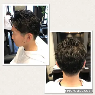 パーマ メンズ 藤本 麻衣のヘアスタイル