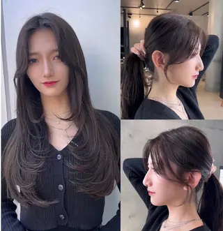 セミロング カラー 🌫️大人韓国ヘア 🌫️naoyaのヘアスタイル