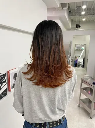 ミディアム カラー ヘアアレンジ 髪質改善【縮毛矯正】 北千住 田邉 澪のヘアスタイル
