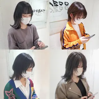 ミディアム レイヤーカット/ ウルフカット/大橋 のヘアスタイル