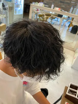 ショート パーマ メンズ 似合わせパーマ 渡辺尚暉のヘアスタイル