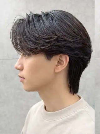 ショート パーマ メンズ センターパート職人 柏/メンズ/ ハルキのヘアスタイル
