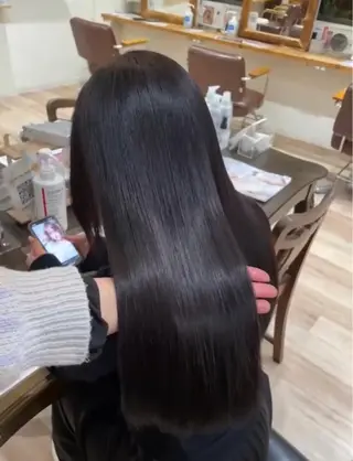 セミロング 髪質改善&艶カラー/ ほんだあみ (♡)のヘアスタイル