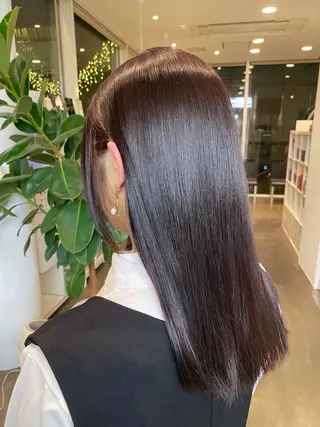 セミロング カラー DIFINOaoyama所属・🎧ayaka/ボブ /透明感カラー🩵のヘアスタイル