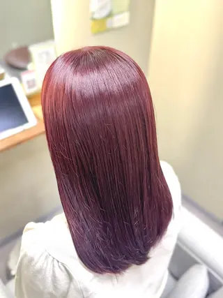 ミディアム カラー 巻ける美髪矯正/ 韓国ヘア/yutaのヘアスタイル