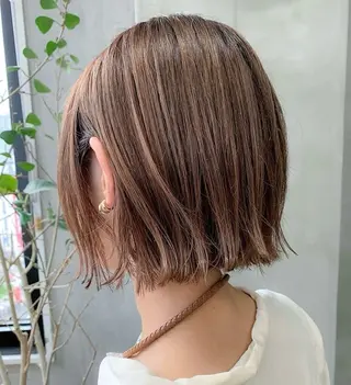 ショート カラー パーマ ヒナ/酸性ストレート ・艶カラー🌿のヘアスタイル