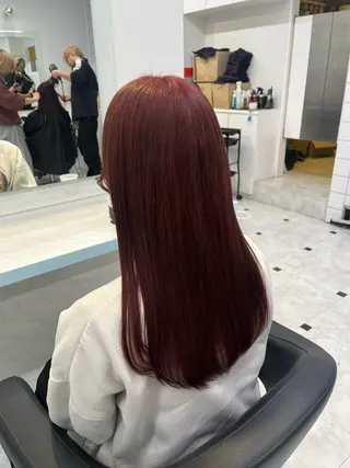 セミロング カラー ブリーチカラー 🩵MIZUKIのヘアスタイル