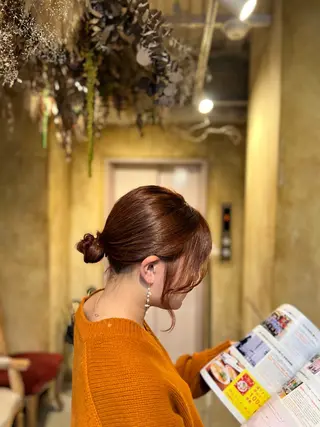 ミディアム カラー ともざねゆか UniQ/岡山駅のヘアスタイル