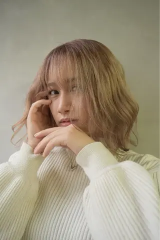 セミロング カラー 可愛いベージュ作る 美容師/あかね🧸のヘアスタイル