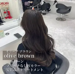 カラー 🤍ブリーチなし ブラウンhimi🤍のヘアスタイル