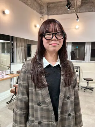ロング みうら ありさのヘアスタイル