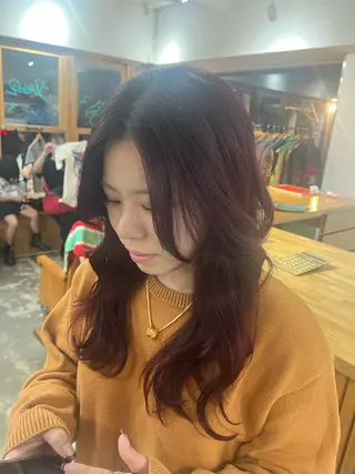 セミロング ノハナ💜北谷 BY MY SIDEのヘアスタイル