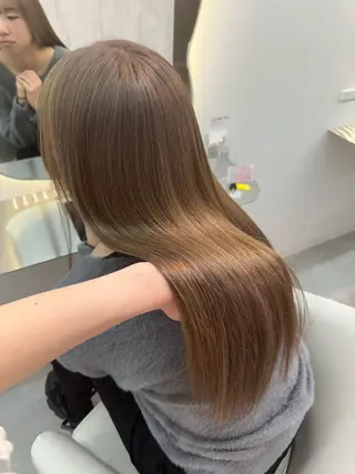 ロング カラー Rio🎀ブリーチ なし透明感♡顔周り♡のヘアスタイル