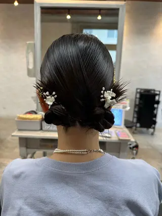 セミロング ヘアアレンジ 🎀ヘアセット/艶髪 /はやしほのか🎀のヘアスタイル