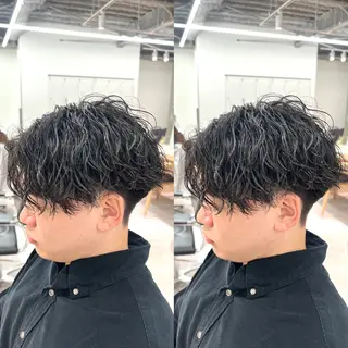 ショート パーマ ツイスパ/シャドウ 矢吹俊大郎のヘアスタイル