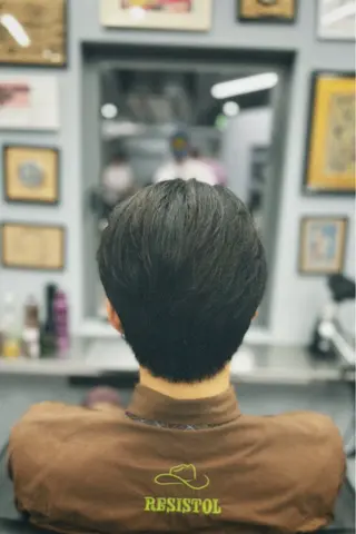 ミディアム メンズ 池袋メンズパーマ フェード純平のヘアスタイル