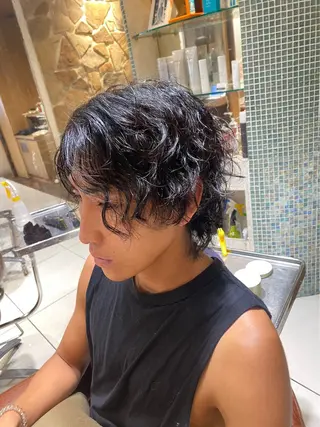 ミディアム 🦁メンズモデル募集 🎧関瑠奈🛵のヘアスタイル