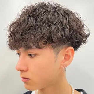 ミディアム パーマ ヘアアレンジ メンズ fifth 石川 凪のヘアスタイル