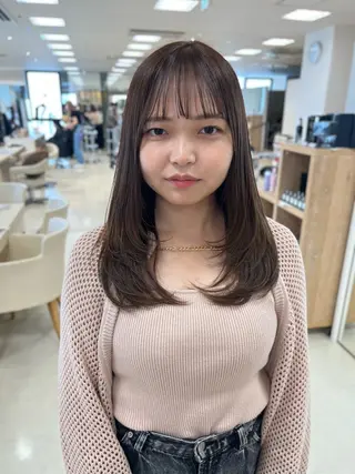 セミロング 暖色専門美容師🎀 お客様満足度◎のヘアスタイル