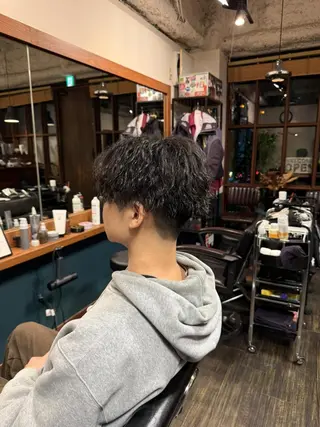 ミディアム パーマ 早稲田/メンズパーマ /カラー/松井聖虎のヘアスタイル