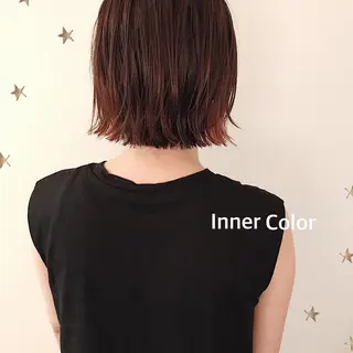 ミディアム カラー 市川 千夏のヘアスタイル