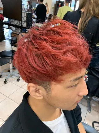 ショート カラー メンズ Zina天王寺 CHIAKIのヘアスタイル