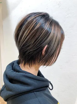 ショート カラー パーマ ヘアアレンジ マツエク・マツパ Londideal 高橋ヒロシのヘアスタイル