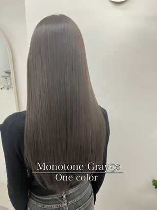 セミロング カラー パーマ ヘアアレンジ 二ヶ月綺麗なデザイン カット/星野六三四のヘアスタイル