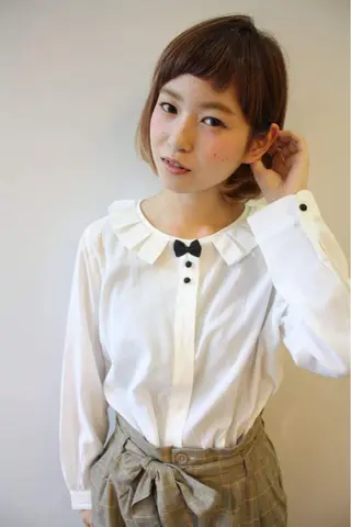 ショート カラー パーマ tuuli トゥーリのヘアスタイル