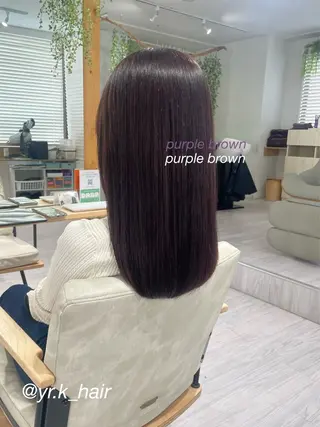 セミロング カラー 赤味消し.髪質改善 🌿𝘠𝘜𝘙𝘐のヘアスタイル