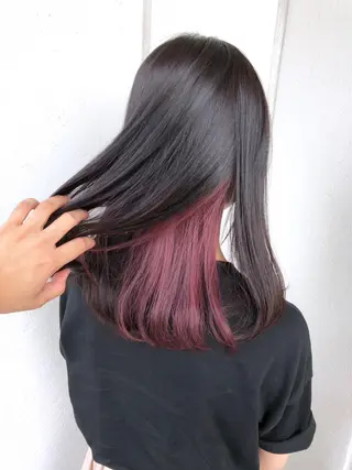 セミロング カラー ヘアアレンジ 境 健助のヘアスタイル