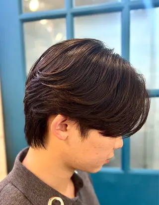 パーマ メンズ ショート、韓国メンズ ヘアのかつらぎのヘアスタイル